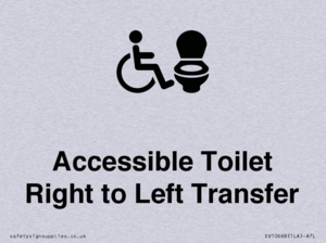 Accessible Toilet with Right to Left Transfer